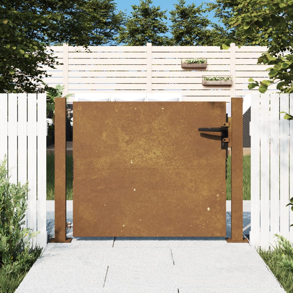 Πύλη Κήπου 105x80 εκ. από Ατσάλι Corten