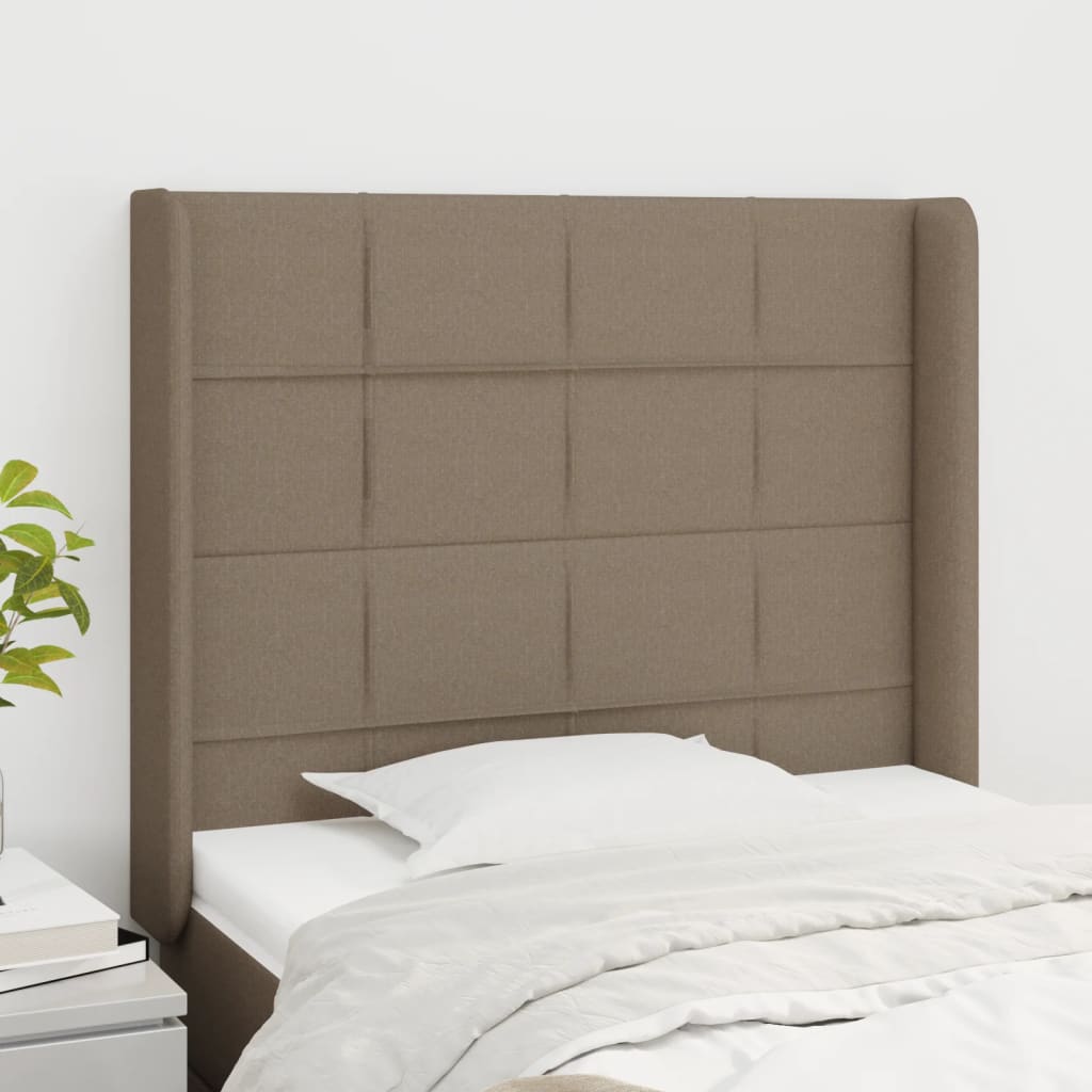 Κεφαλάρι με Πτερύγια Taupe 93x16x118/128 εκ. Υφασμάτινο