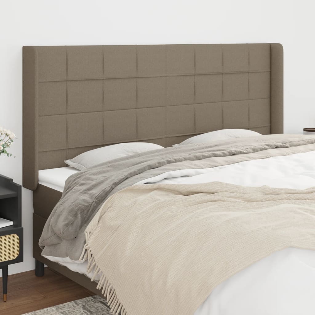 Κεφαλάρι με Πτερύγια Taupe 183x16x118/128 εκ. Υφασμάτινο