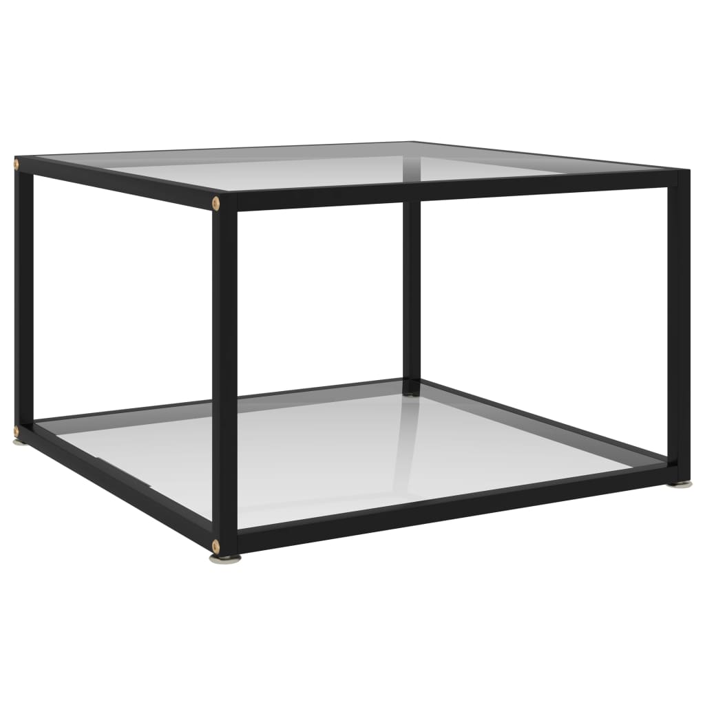 Τραπεζάκι Σαλονιού Διαφανές 60 x 60 x 35 εκ. από Ψημένο Γυαλί