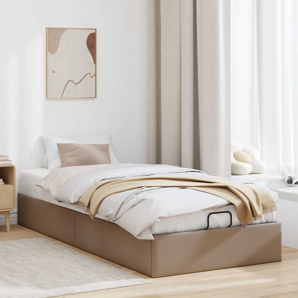 Οθωμανικό κρεβάτι χωρίς στρώμα Cappucino 80x200 cm Faux Leather