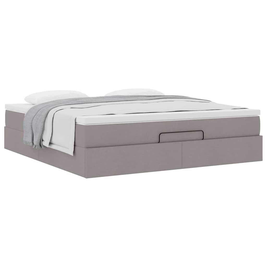 Οθωμανικό κρεβάτι με στρώμα Taupe 160x200cm ύφασμα