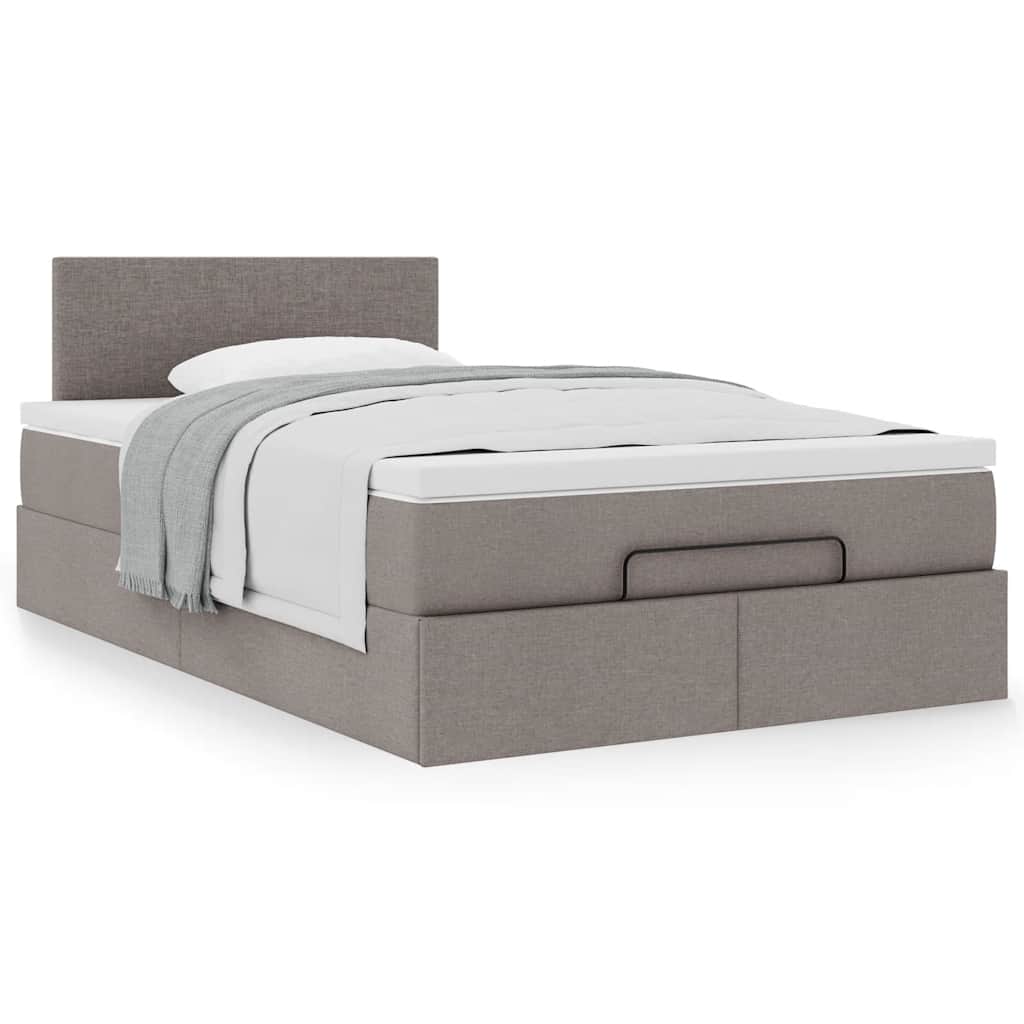 Οθωμανικό κρεβάτι με στρώμα Taupe 120x190 cm Ύφασμα