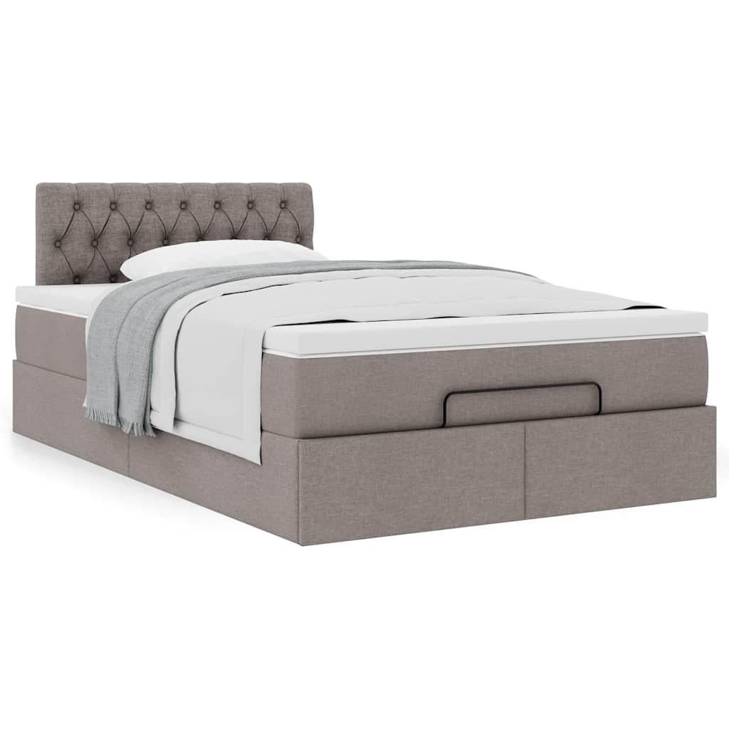 Οθωμανικό κρεβάτι με στρώμα Taupe 120x190 cm Ύφασμα