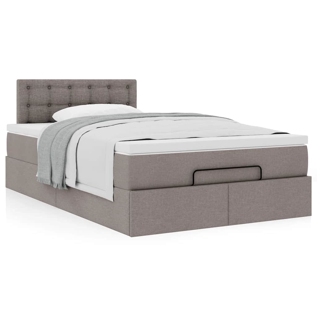 Οθωμανικό κρεβάτι με στρώμα Taupe 120x200cm ύφασμα