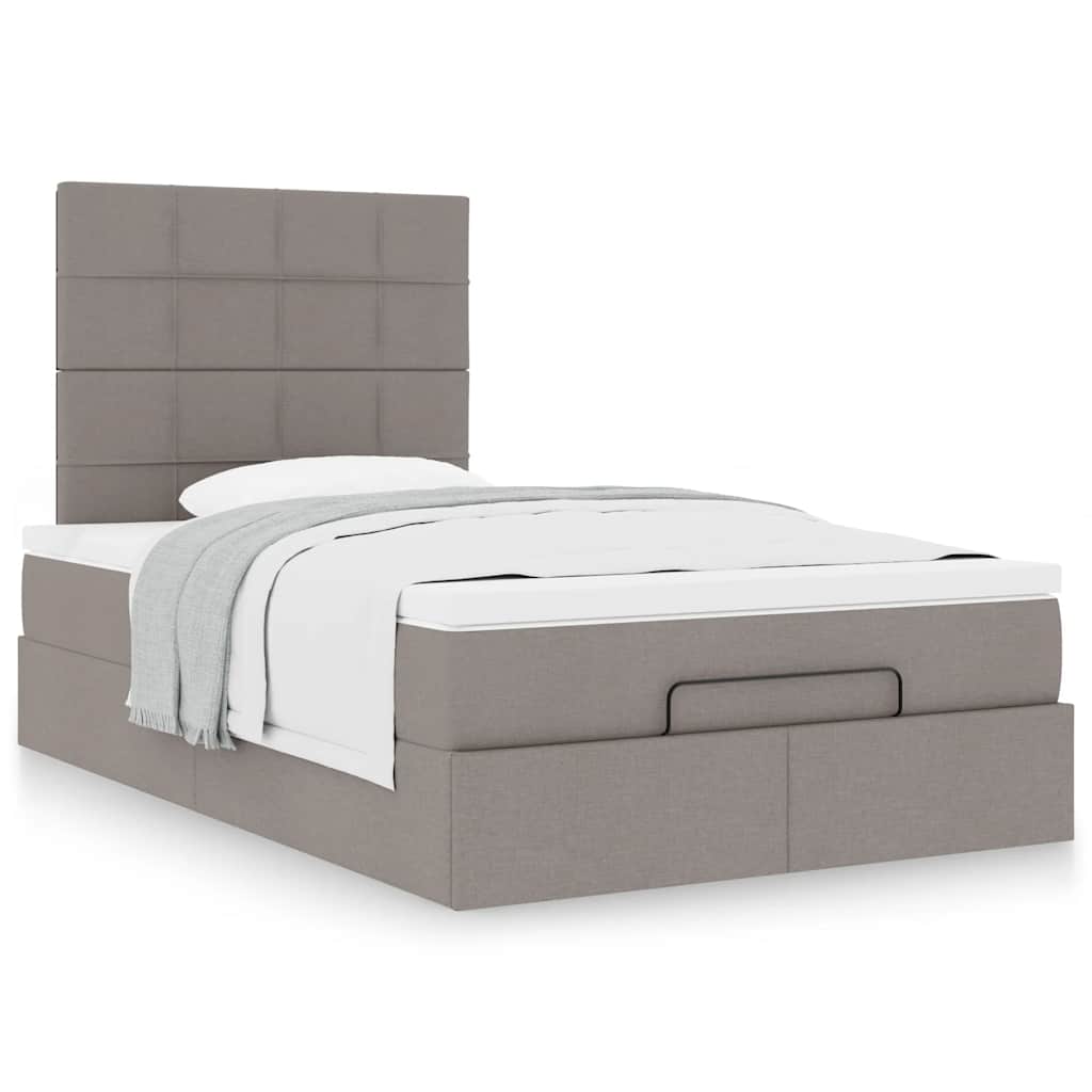Οθωμανικό κρεβάτι με στρώμα Taupe 120x190 cm Ύφασμα