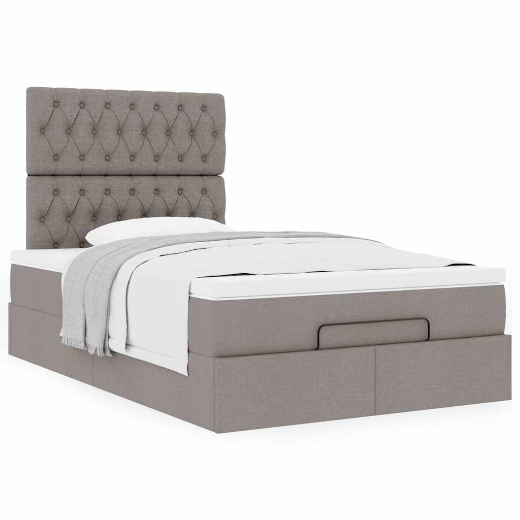 Οθωμανικό κρεβάτι με στρώμα Taupe 120x190 cm Ύφασμα