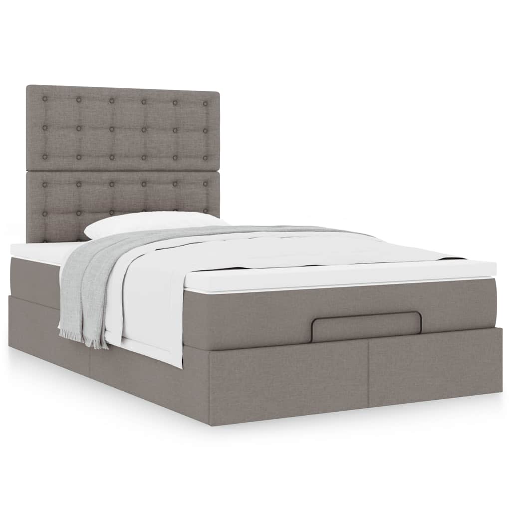 Οθωμανικό κρεβάτι με στρώμα Taupe 120x200cm ύφασμα