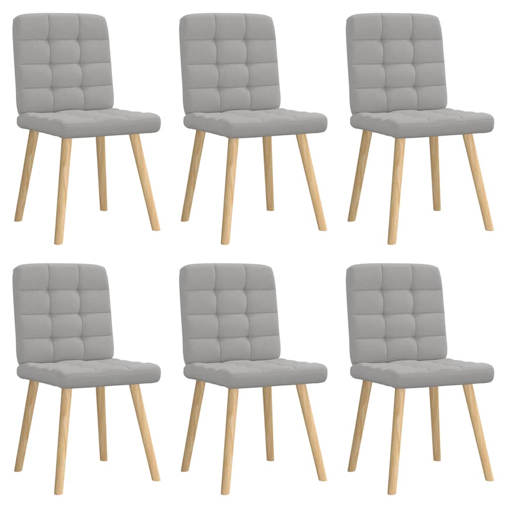Καρέκλες τραπεζαρίας 6 τεμ Cloud Grey Fabric