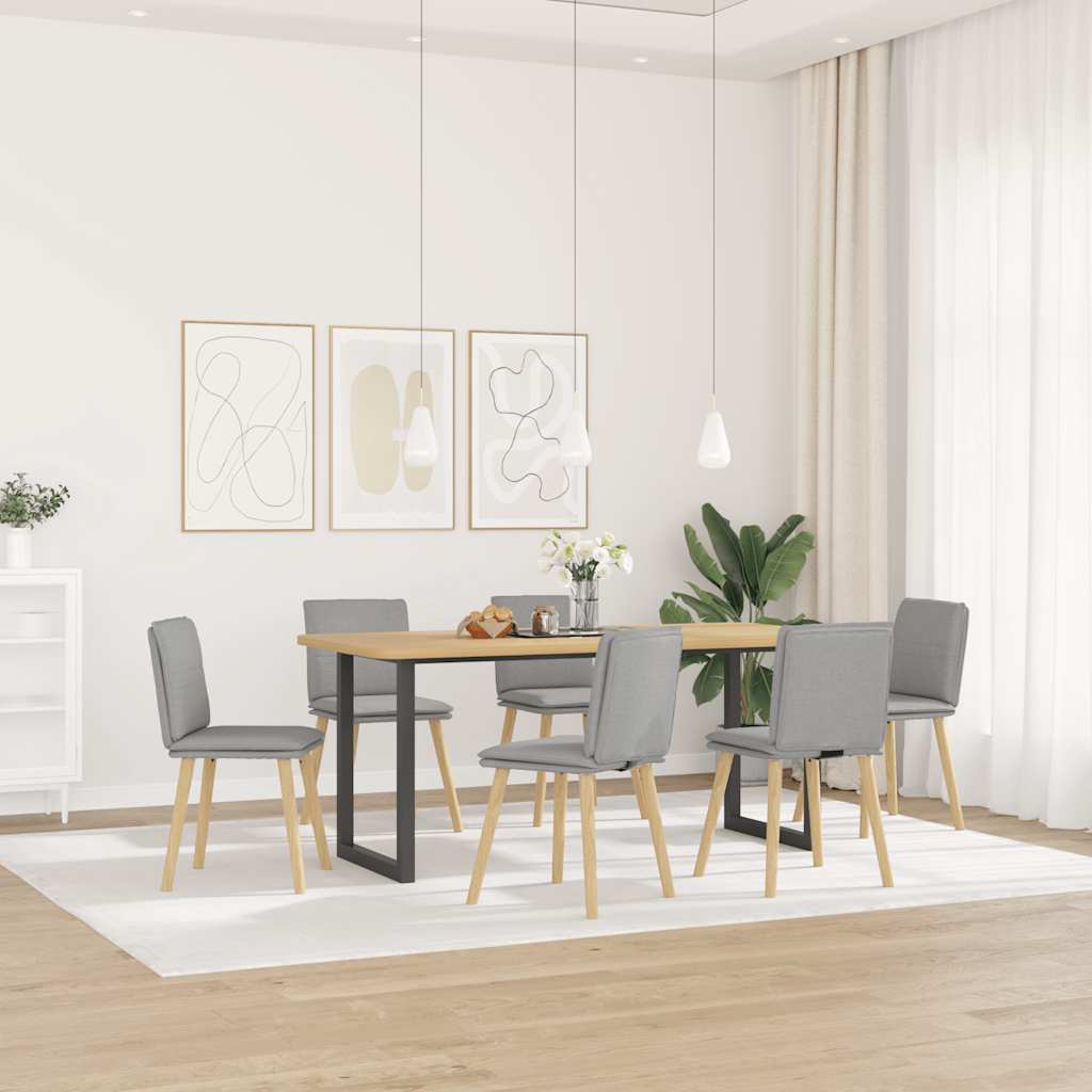 Καρέκλες τραπεζαρίας 6 τεμ Cloud Grey Fabric