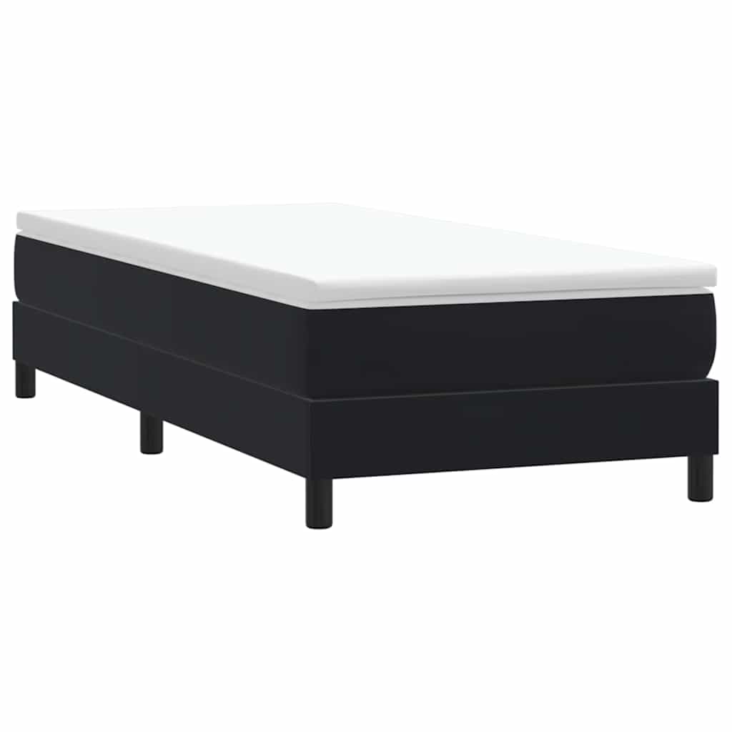 Box Spring Κρεβάτι χωρίς στρώμα Μαύρο 90x210 cm Βελούδινο