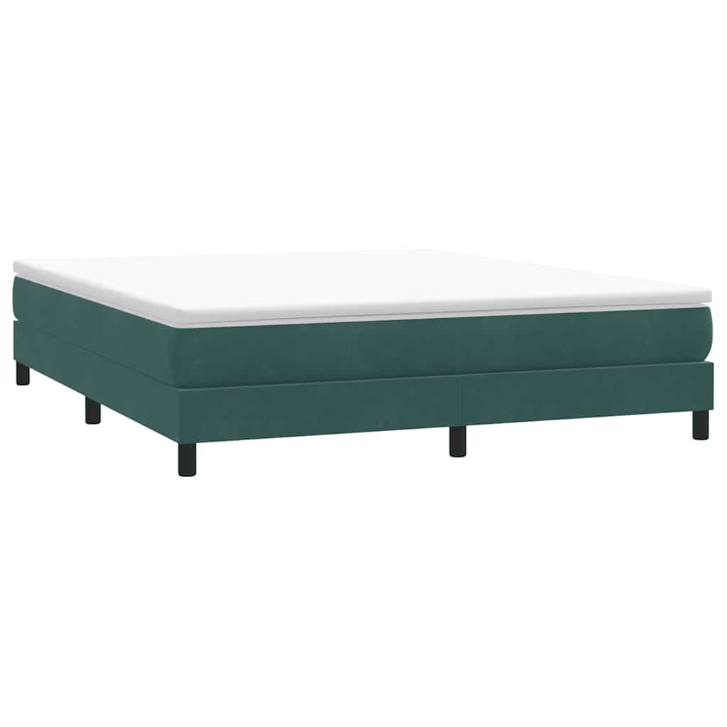 Κρεβάτι Boxspring χωρίς Στρώμα Σκούρο Πράσινο 180x210εκ.