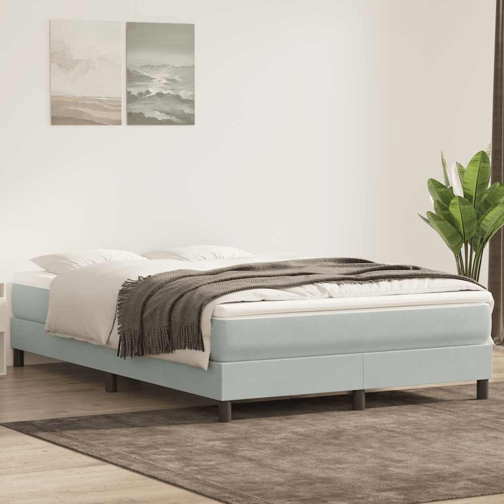 Κρεβάτι Boxspring χωρίς Στρώμα Ανοιχτό Γκρι 160x220 εκ