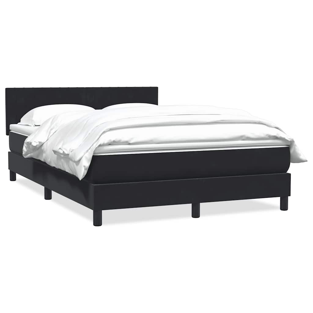 Κρεβάτι Boxspring με Στρώμα Μαύρο 160x210 εκ. Βελούδινο