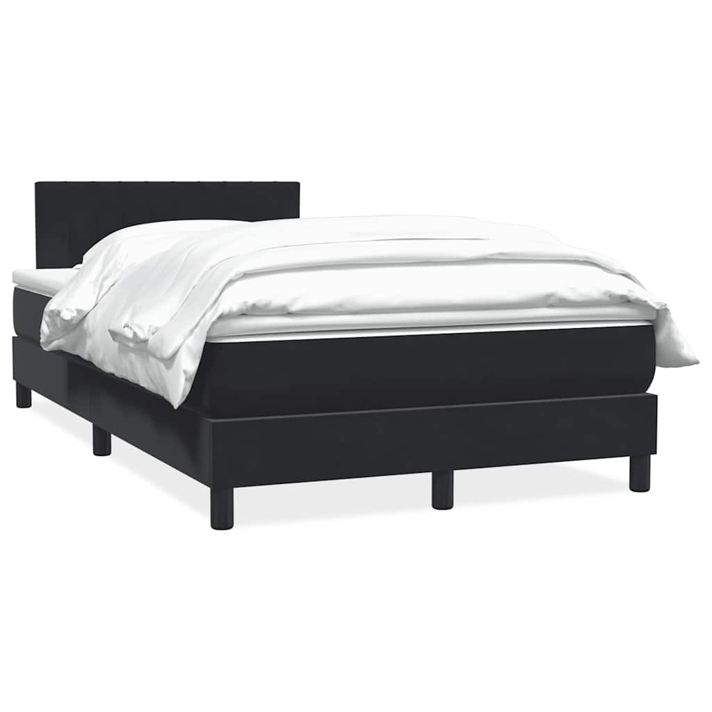 Box Spring Κρεβάτι με στρώμα Μαύρο 120x220 cm Βελούδινο