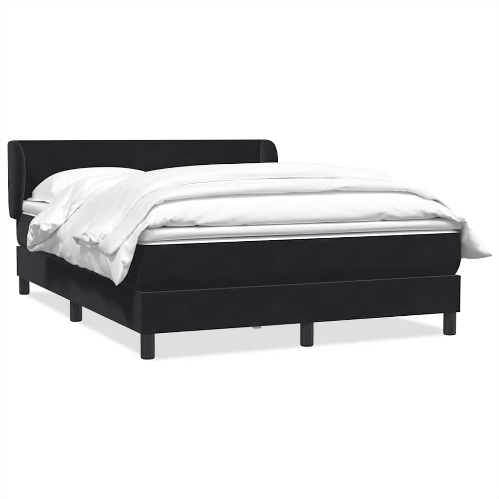 Κρεβάτι Boxspring με Στρώμα Μαύρο 160x210 εκ. Βελούδινο
