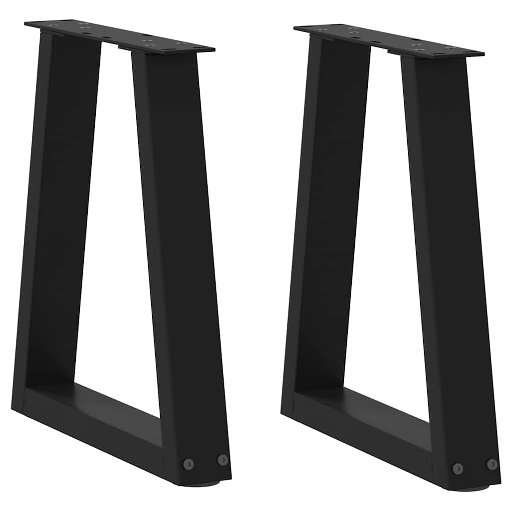 Πόδια τραπεζαρίας V-Shape 2 τεμάχια Μαύρο 38x(42-43,3) cm