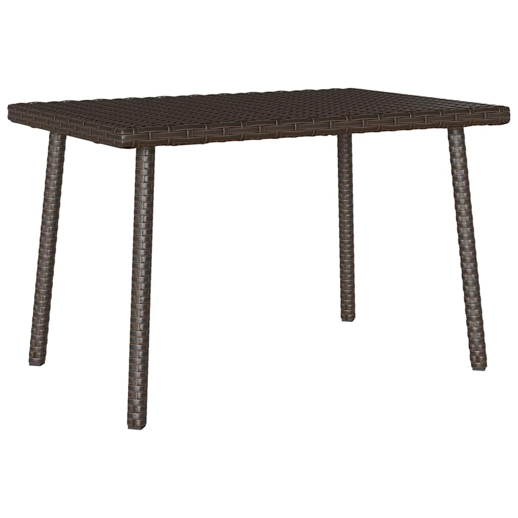 Κήπος Τραπέζι καφέ ορθογώνιο καφέ 60x40x37 cm Poly Rattan