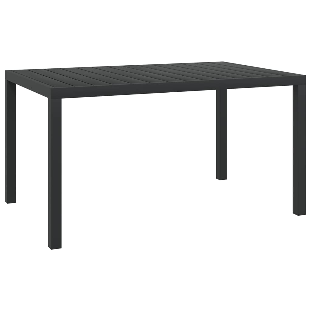 Τραπέζι Κήπου Μαύρο 150 x 90 x 74 εκ. από Αλουμίνιο / WPC
