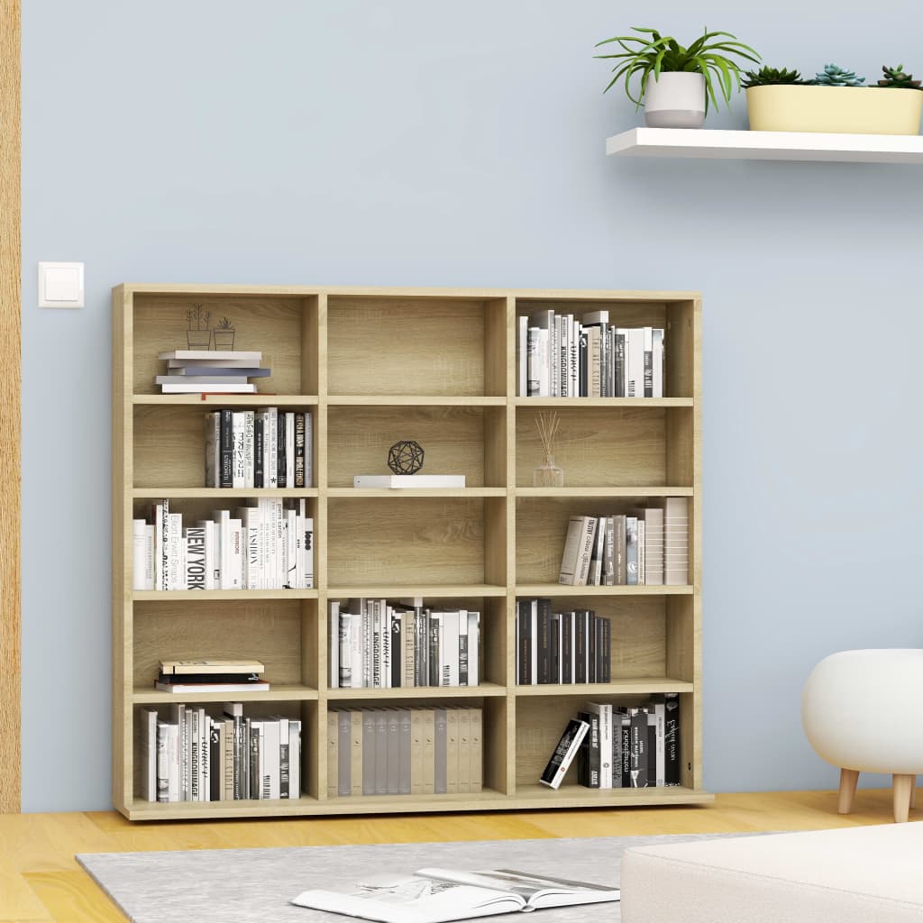 Έπιπλο για CD Χρώμα Sonoma Δρυς 102x23x89,5 εκ. από Επεξ. Ξύλο