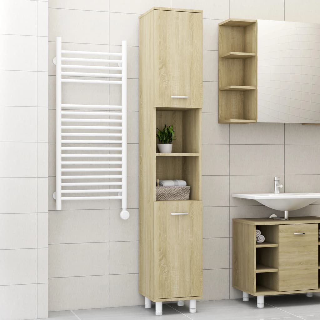 Στήλη Μπάνιου Sonoma Δρυς 30 x 30 x 179 εκ. από Επεξ. Ξύλο