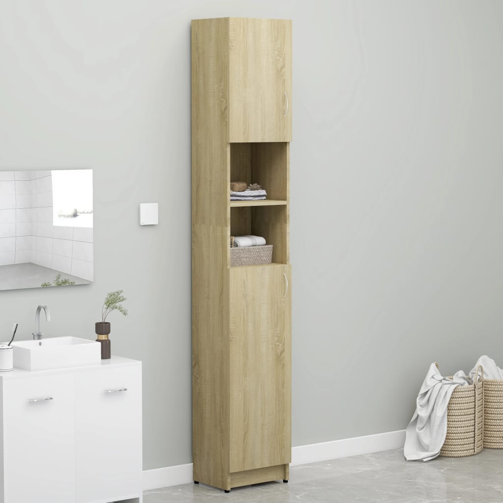 Στήλη Μπάνιου Sonoma Δρυς 32 x 25,5 x 190 εκ. Επεξ. Ξύλο