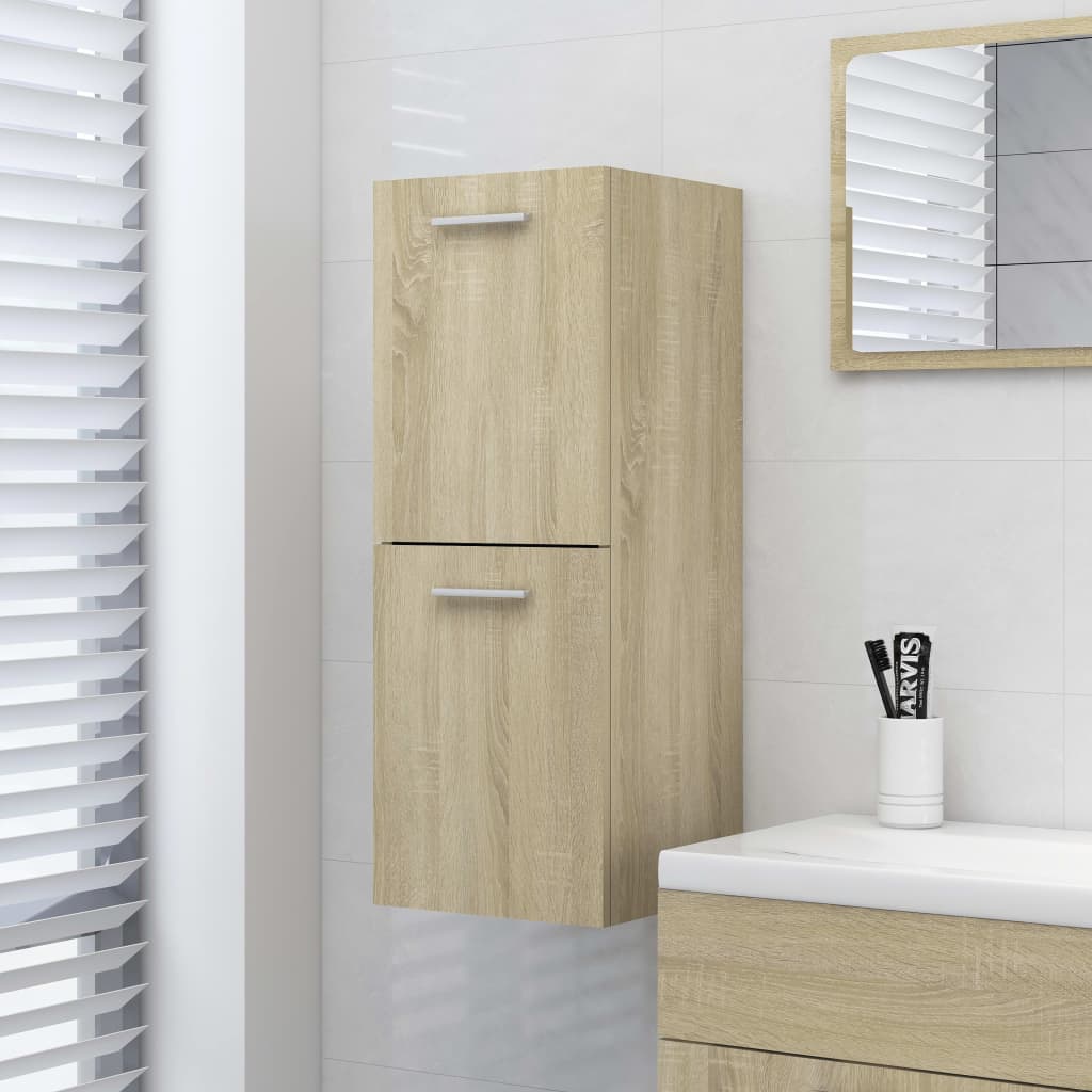 Στήλη Μπάνιου Sonoma Δρυς 30 x 30 x 80 εκ. από Επεξ. Ξύλο
