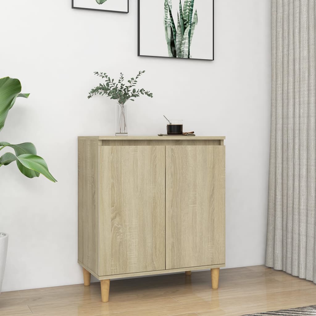 Μπουφές Sonoma Δρυς 60x35x70εκ. από Επεξ. Ξύλο με Ξύλινα Πόδια