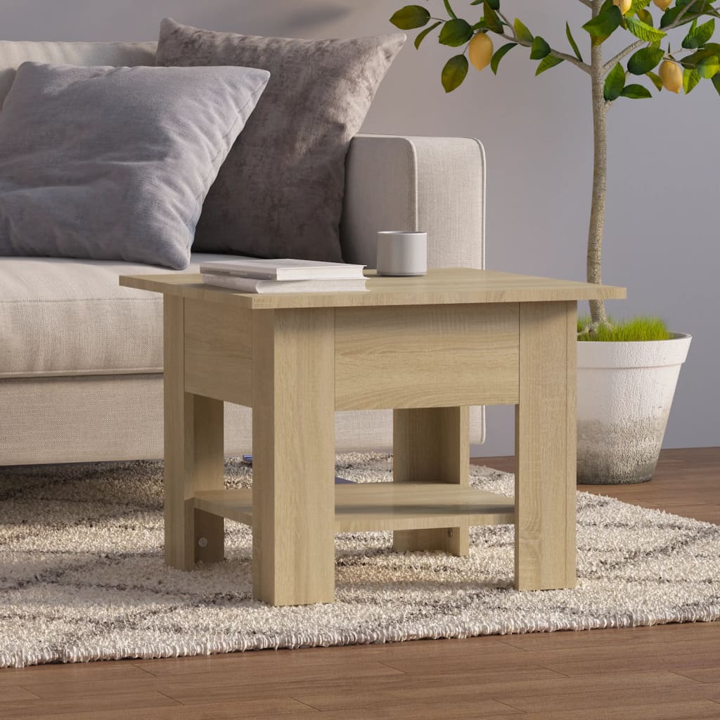 Τραπεζάκι Σαλονιού Sonoma Δρυς 55 x 55 x 42 εκ. Μοριοσανίδα