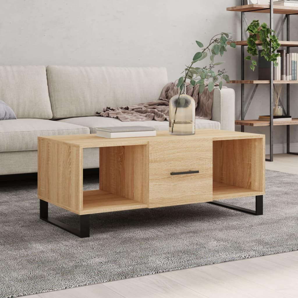 Τραπεζάκι Σαλονιού Sonoma Δρυς 102x50x40 εκ. από Επεξεργ. Ξύλο