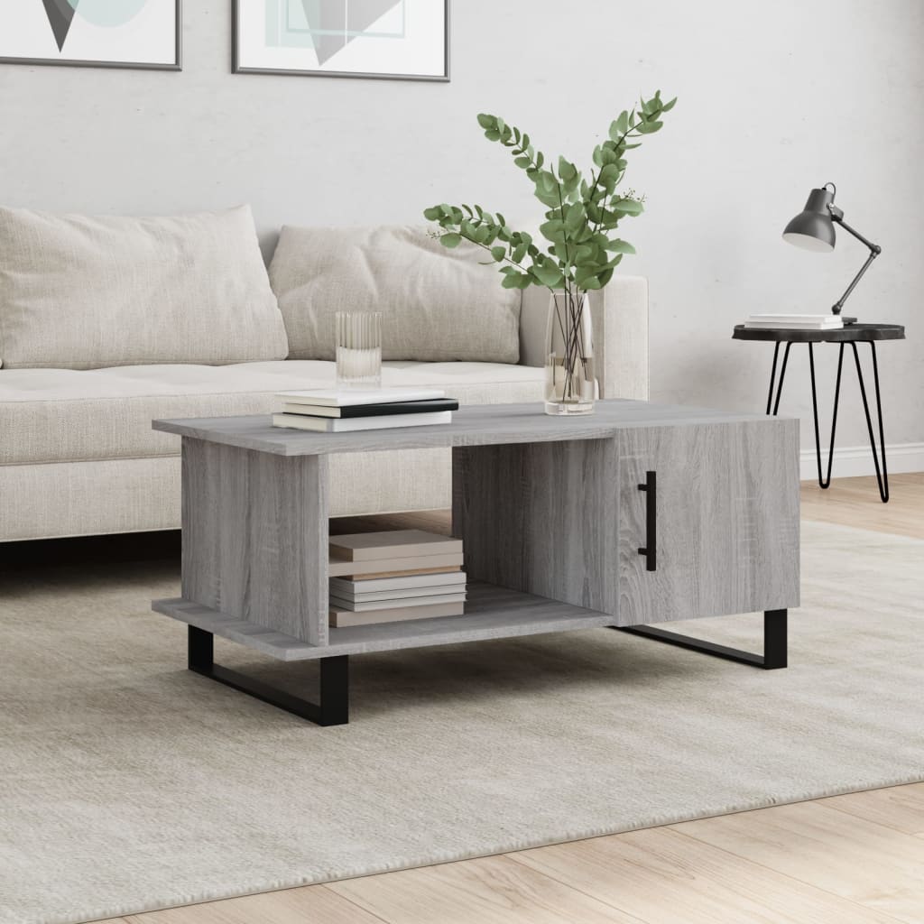 Τραπεζάκι Σαλονιού Γκρι Sonoma 90x50x40 εκ. Επεξεργασμένο Ξύλο