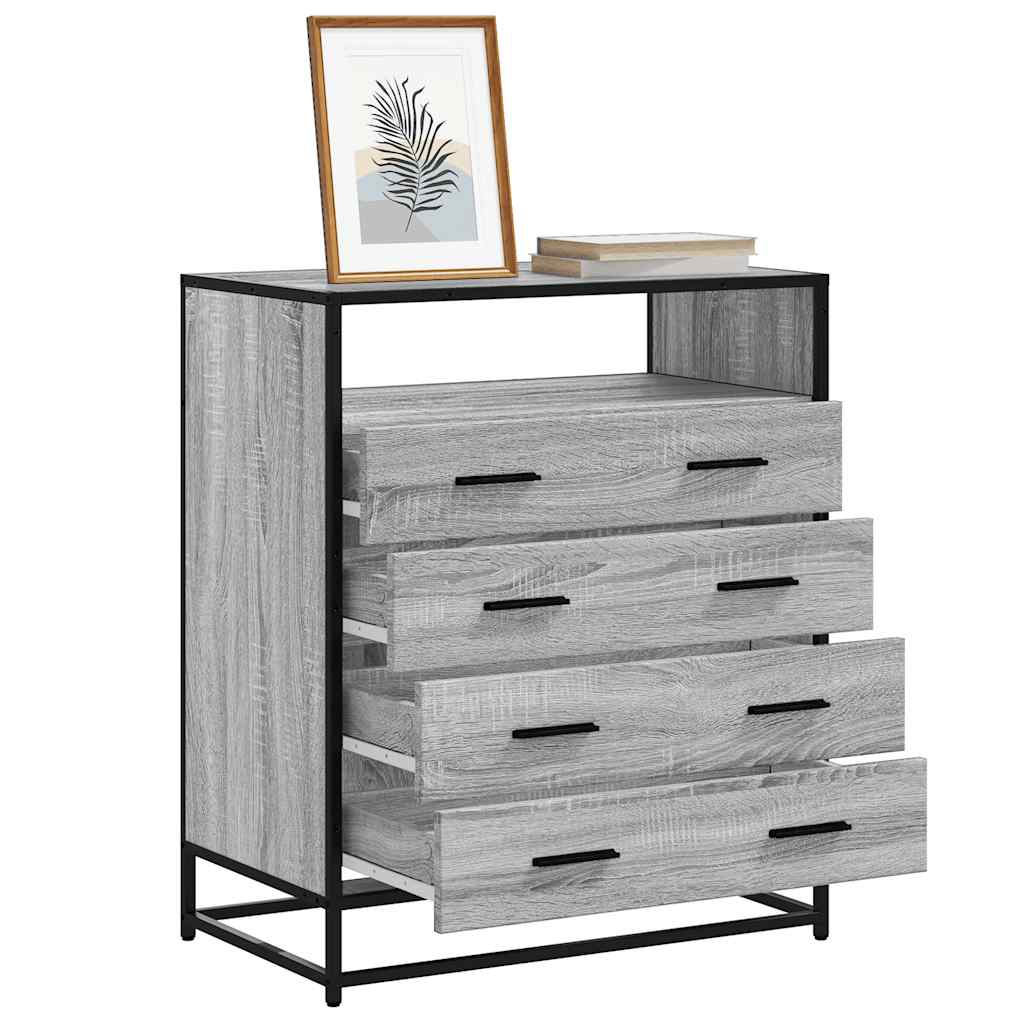 Συρταριέρα Γκρι sonoma 70x41x83,5 εκ. από Επεξεργασμένο Ξύλο