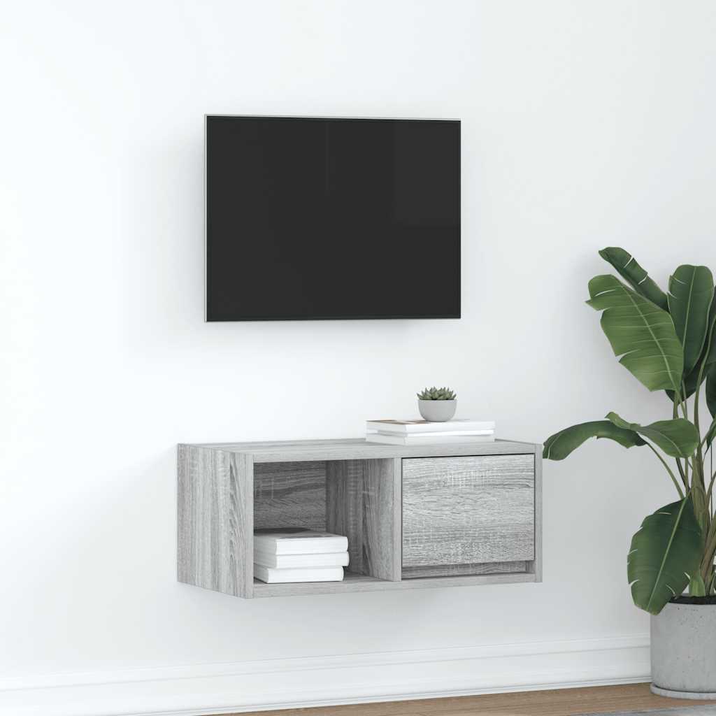 Έπιπλο Τηλεόρασης Γκρι Sonoma 60x31x25,5 εκ. Επεξεργασμένο Ξύλο