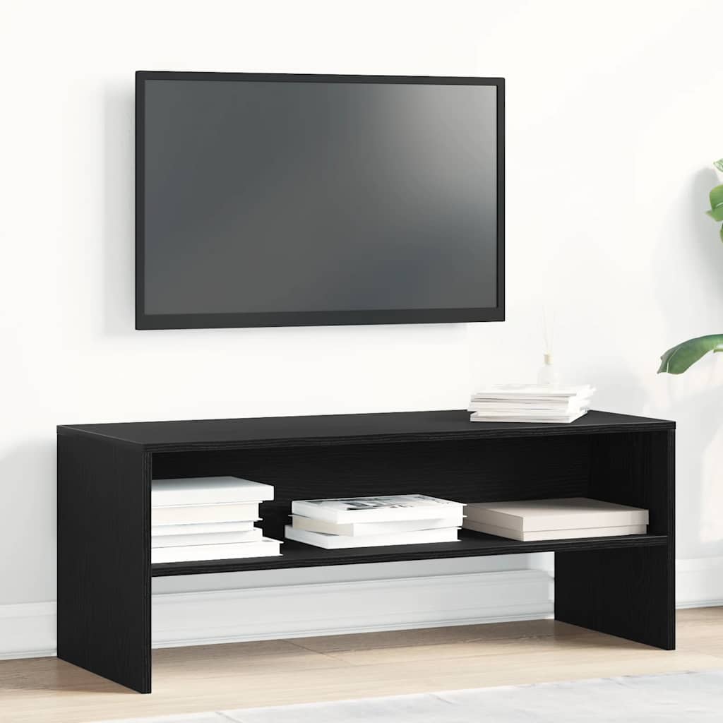 ντουλάπι τηλεόρασης Μαύρη δρυς 100x40x40 cm Κατασκευασμένο ξύλο