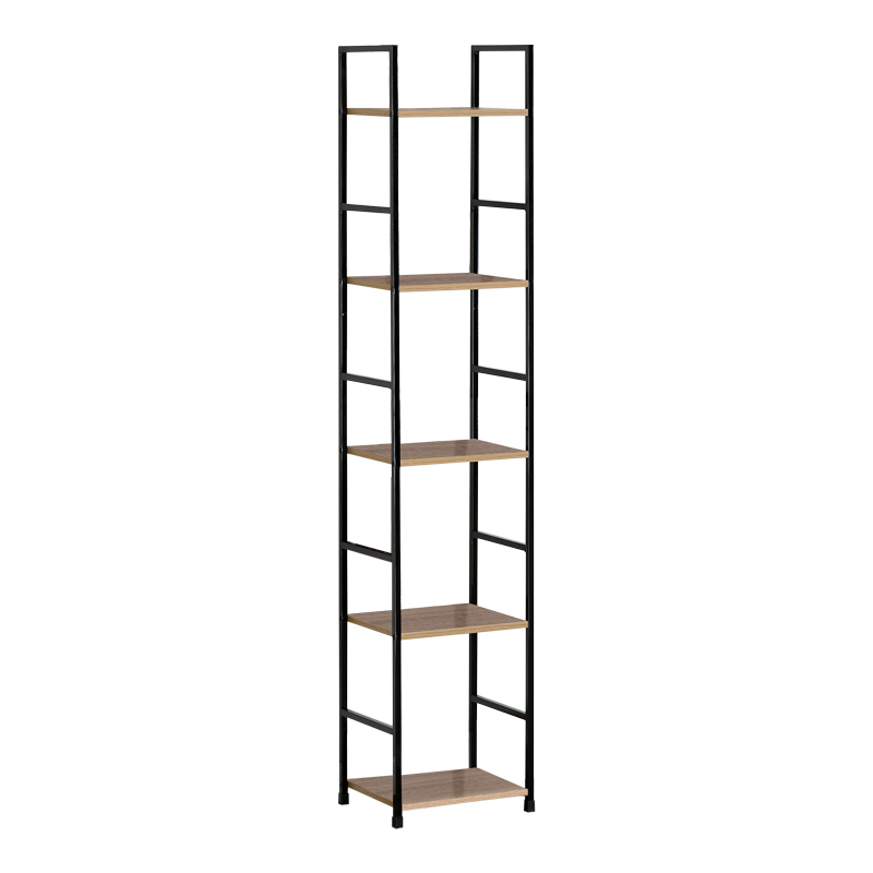 Βιβλιοθήκη Azuel φυσικό-μαύρο μέταλλο 29x23.5x144εκ