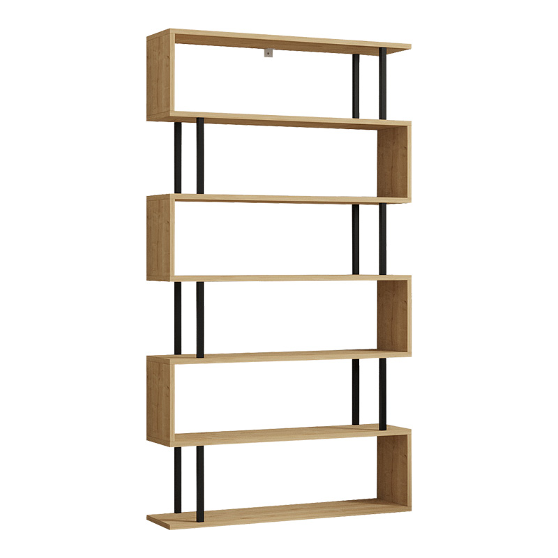 Βιβλιοθήκη Ziza σε oak απόχρωση 90x22x162.6εκ