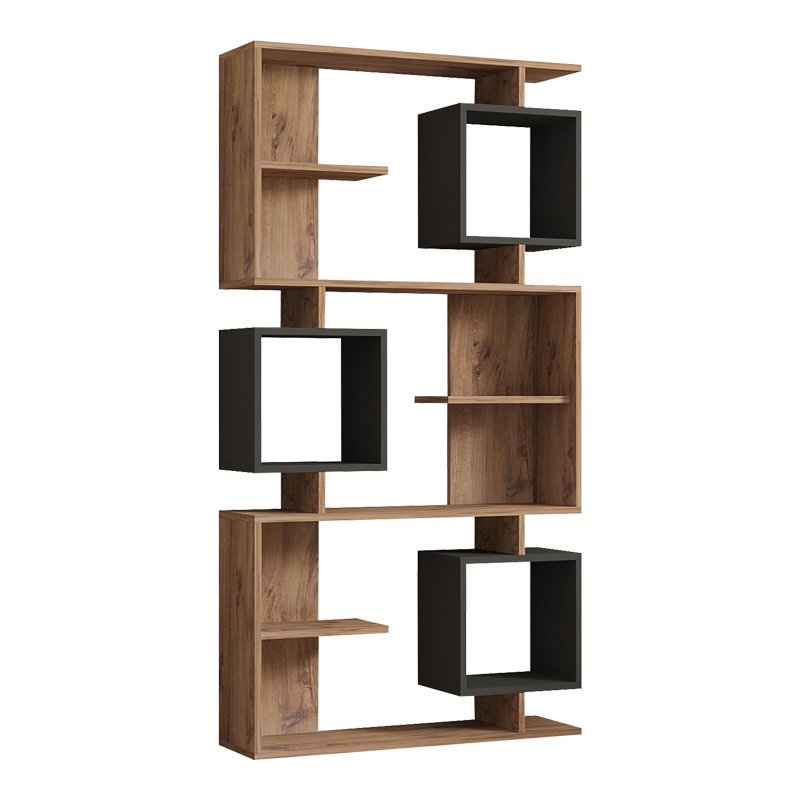 Βιβλιοθήκη Cubix σε sonoma-ανθρακί απόχρωση 90x24,6x171,90εκ