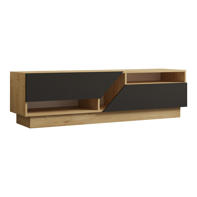Έπιπλο τηλεόρασης Cogo σε oak- ανθρακί απόχρωση 160x40x45εκ