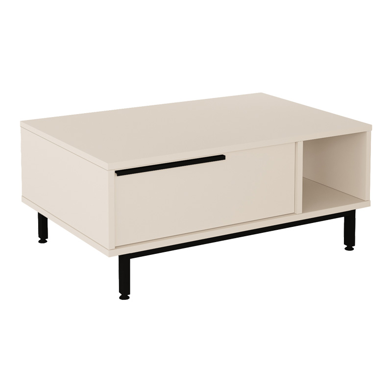 Τραπέζι σαλονιού Frixton σε cappuccino απόχρωση 90x60x37.5εκ