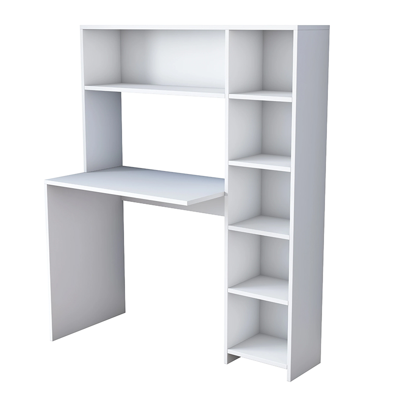 Γραφείο με βιβλιοθήκη Janson λευκό 113x40x142εκ