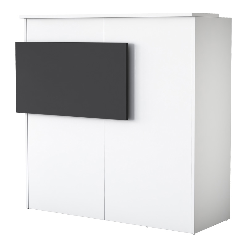 Γραφείο reception Triana μελαμίνης λευκό-ανθρακί 110x40x110εκ