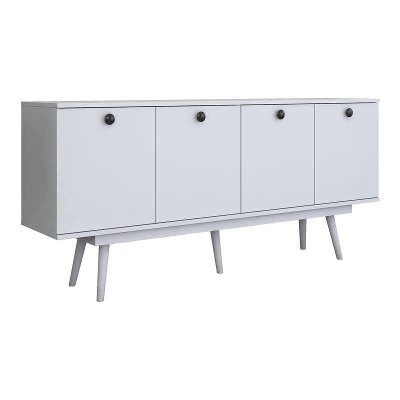 Μπουφές Salonde λευκό μελαμίνης-λευκό pp πόδι 180x40x82.6εκ