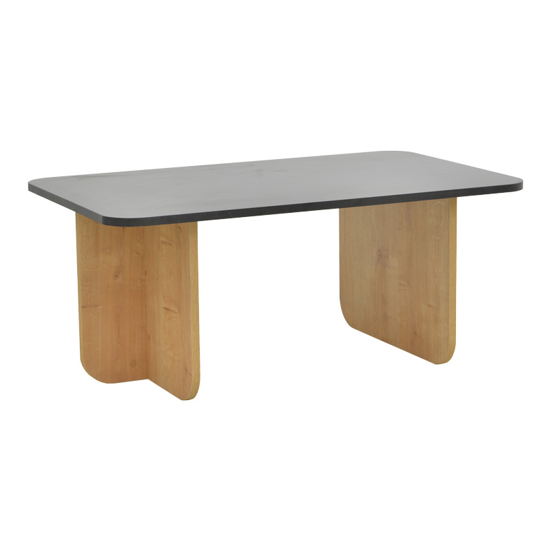 Τραπέζι Beca σε oak-μαύρο απόχρωση 100x60x42εκ