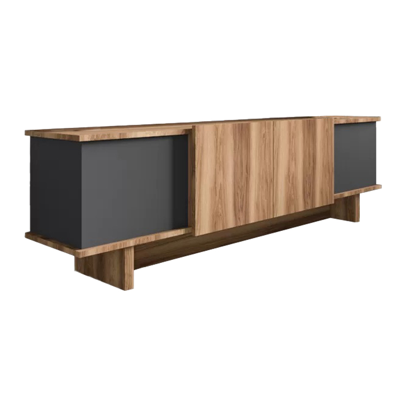 Έπιπλο τηλεόρασης Aramos σε ανθρακί-oak απόχρωση 180x33x50εκ