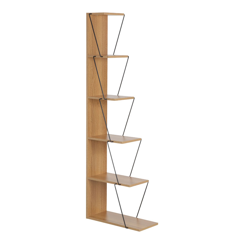 Βιβλιοθήκη mini Tars sonoma-μαύρο 50x22x150εκ