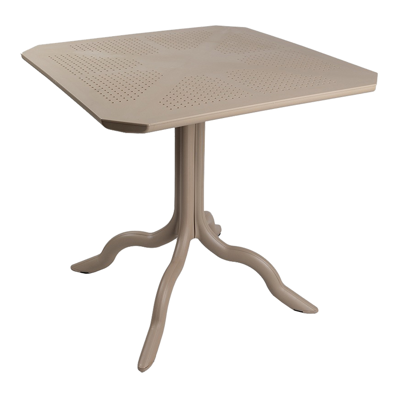 Τραπέζι Icon PP σε απόχρωση cappucino 80x80x74.5εκ