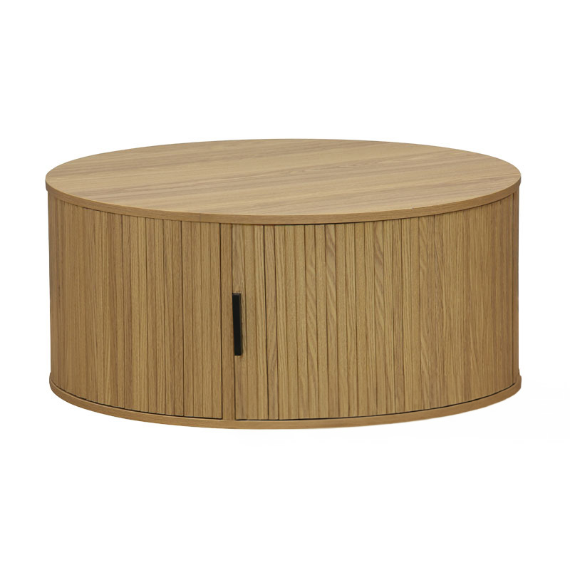 Τραπέζι σαλονιού Scandi MDF φυσικό Φ80x35.5εκ