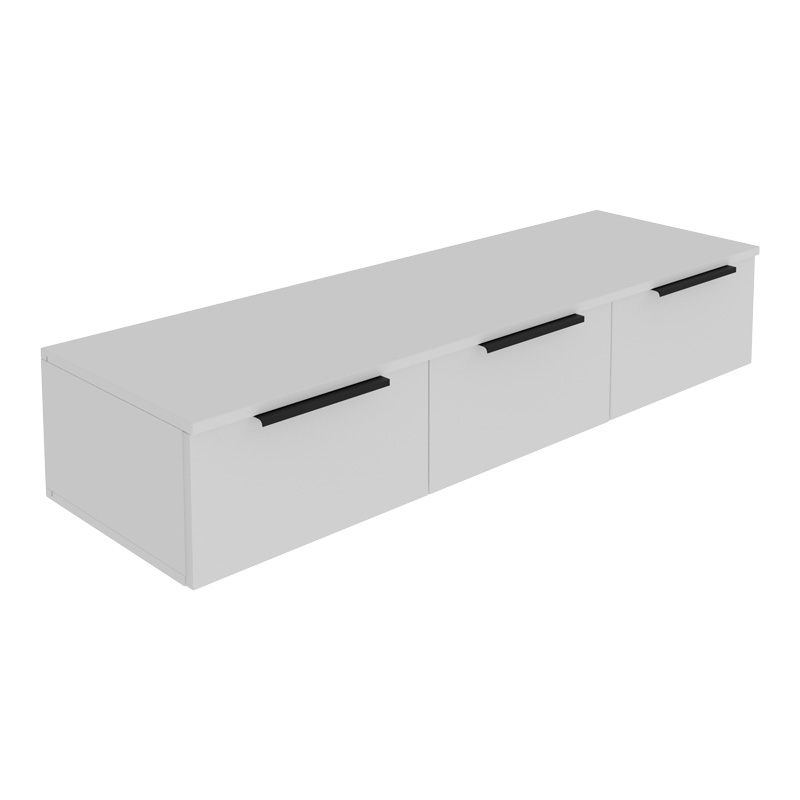 Κονσόλα με 3 συρτάρια Doha σε λευκή απόχρωση 120x39x22cm