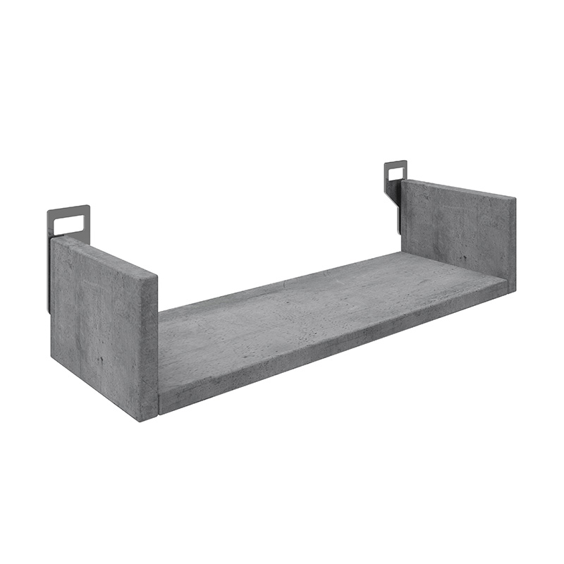 Ραφιέρα τοίχου Derva σε cement γκρι απόχρωση 45x15x10cm