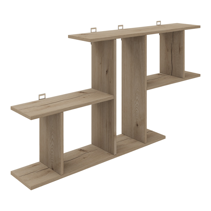 Ραφιέρα τοίχου Vertoura σε oak απόχρωση 116x18.5x60cm